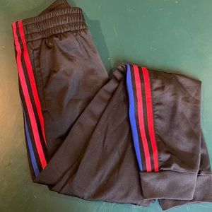 Youth large size 13–14 Adidas athletic pants black with stripes